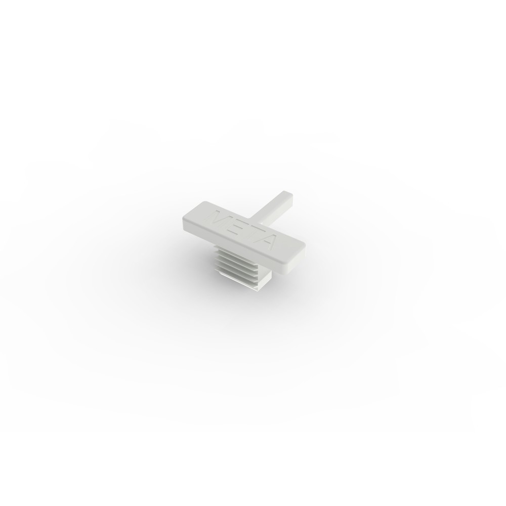 Product afbeelding: Afdekkap voor legbordstelling META, pvc, RAL 7035 lichtgrijs, enkel