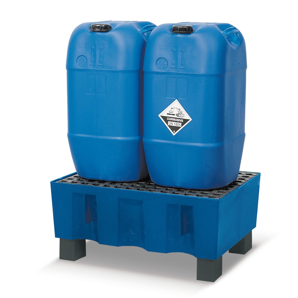 Lekbak voor vaten van 60 liter, met sokkelpoten