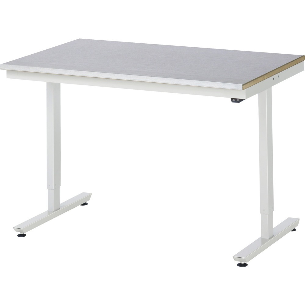 Product afbeelding: Elektrisch in hoogte verstelbare werktafel RAU serie adlatus 300, hxbxd 720-1.120 x 1.250 x 800 mm, werkblad van roestvrijstalen plaat