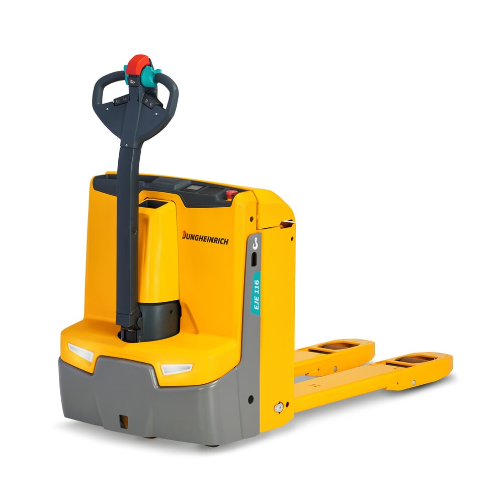 Product afbeelding: Elektrische palletwagen Jungheinrich EJE 116, draagvermogen 1.600 kg, vorklengte 1.150 mm, Aquamatik