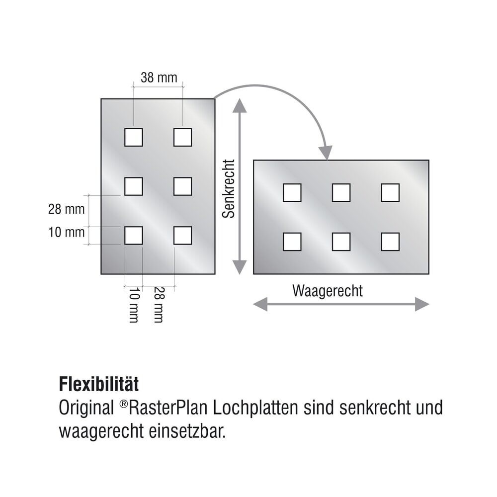 Productafbeelding nr. 5: Geperforeerde plaat, hxb 450 x 2.000 mm, lichtgrijs
