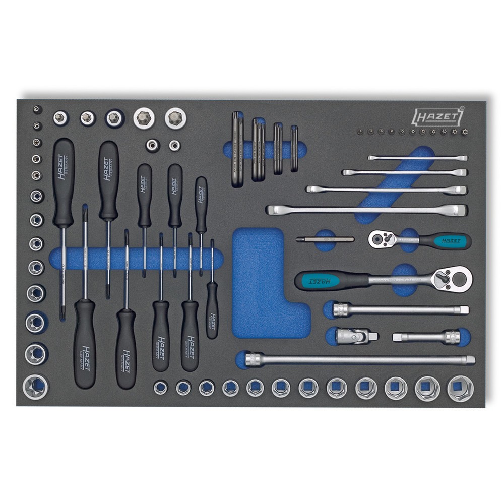 Product afbeelding: Gereedschapsset HAZET®, dubbele TORX-ringsleutel en nog veel meer, 75-delig