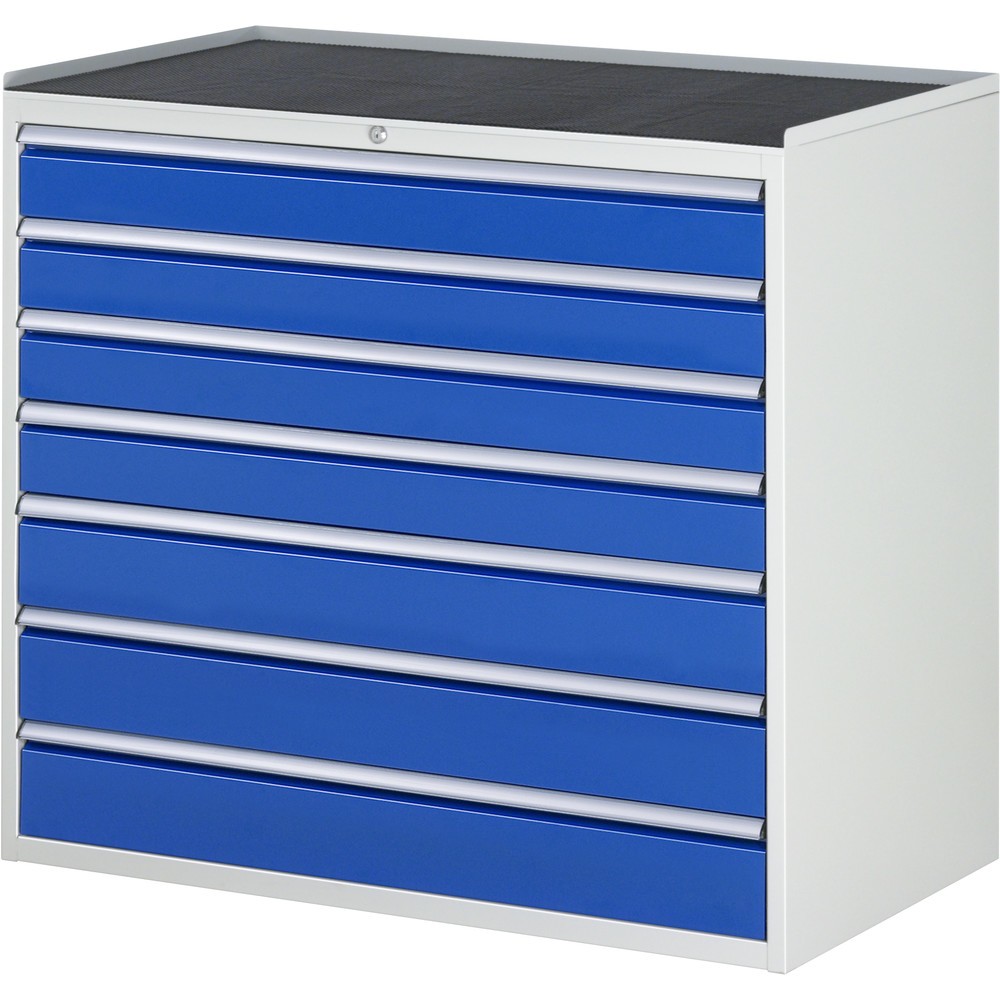 Product afbeelding: RAU ladekast serie 7000, h x b x d 1.035 x 1.145 x 650 mm, met 7 lades maat XXL, metalen blad