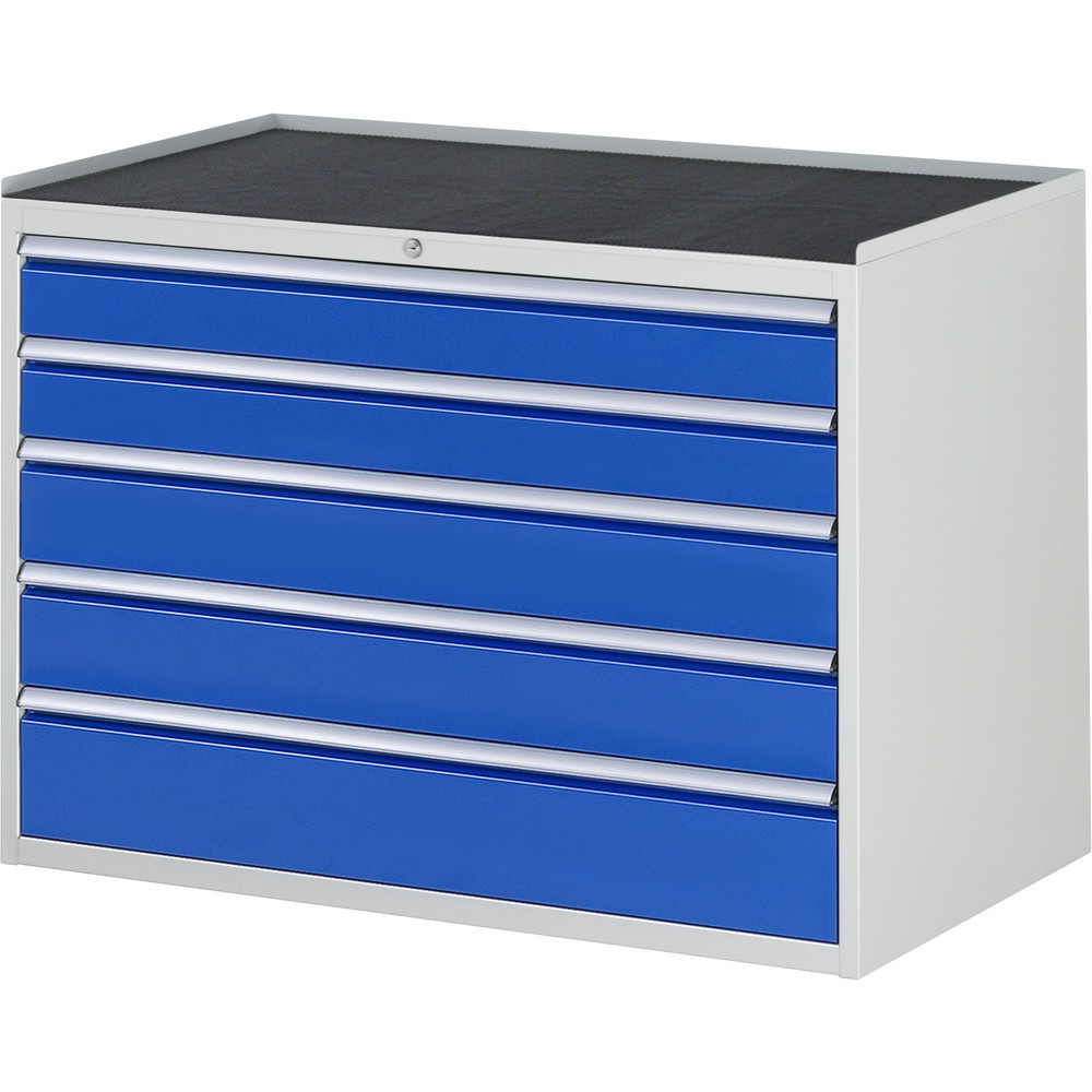 Product afbeelding: RAU ladekast serie 7000, h x b x d 825 x 1.145 x 650 mm, met 5 lades maat XXL, metalen blad