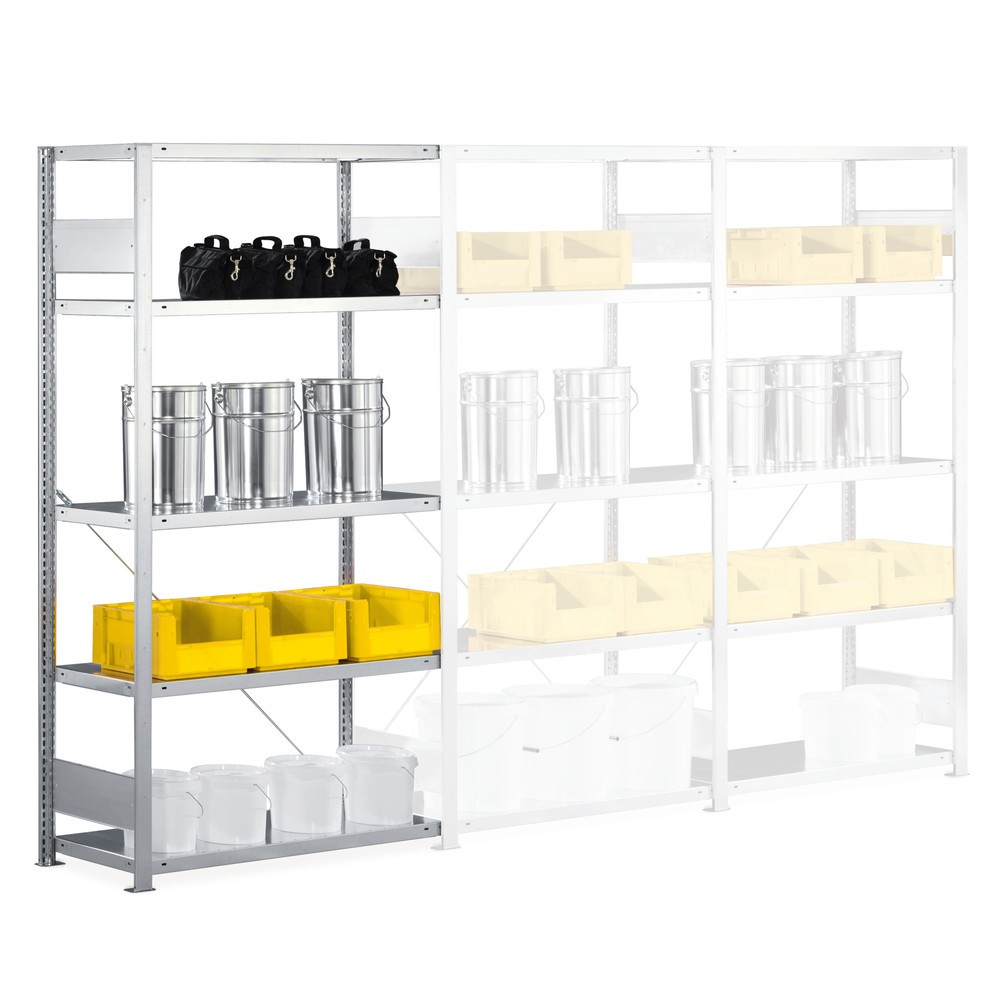 Product afbeelding: Legbordstelling META, AV, vaklast 230 kg, lichtgrijs, hxbxd 2.500 x 1.000 x 500 mm