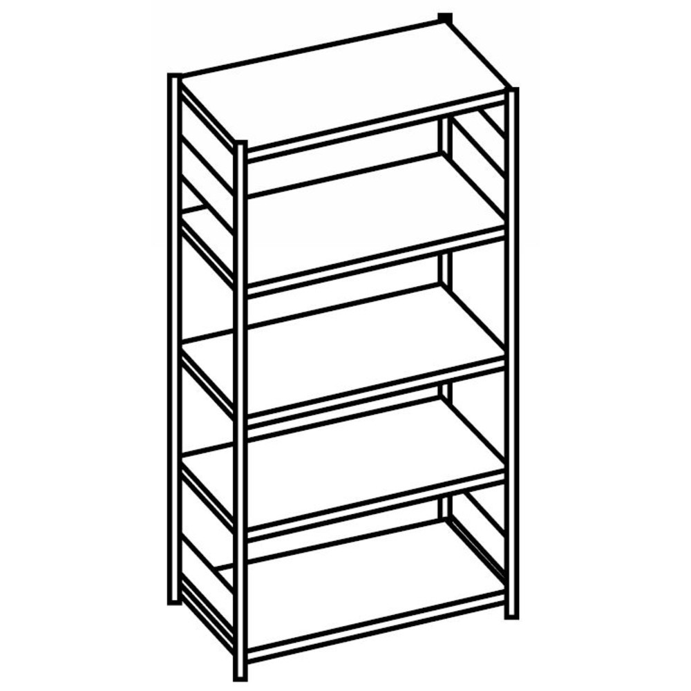 Productafbeelding nr. 2: Legbordstelling META, met inhaaksysteem, BV, vaklast 150 kg, verzinkt, hxbxd 2.500 x 1.000 x 400 mm
