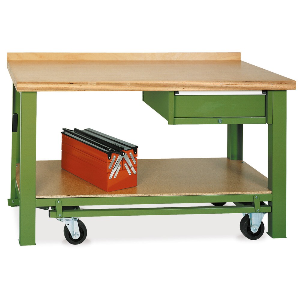 Product afbeelding: LOKOMA Mobiele werkbank Premium met lade, cap. 850 kg, hxbxd 850 x 1.500 x 700 mm, zwartgrijs