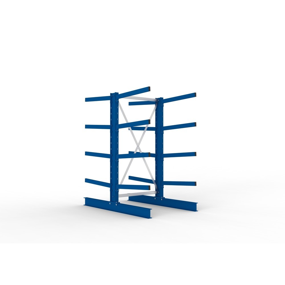 Product afbeelding: Basiselement draagarmstelling META, dubbelzijdig, draagvermogen per arm 250 kg, hxbxd 2.000 x 1.103 x 1.840 mm