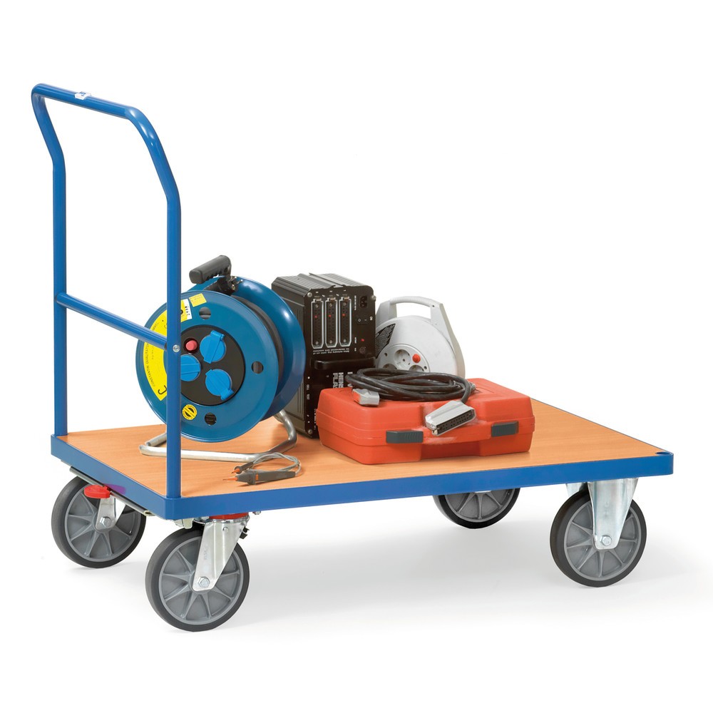 Productafbeelding nr. 2: Plateauwagen fetra® met duwbeugel, laadvlak bxd 600 x 1.000 mm, briljantblauw