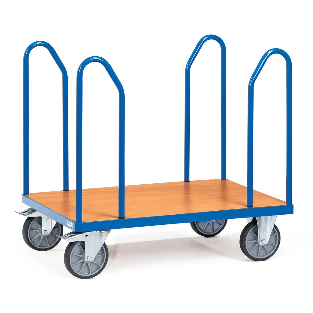 Product afbeelding: Plateauwagen fetra® met zijbeugels, laadvlak bxd 500 x 850 mm