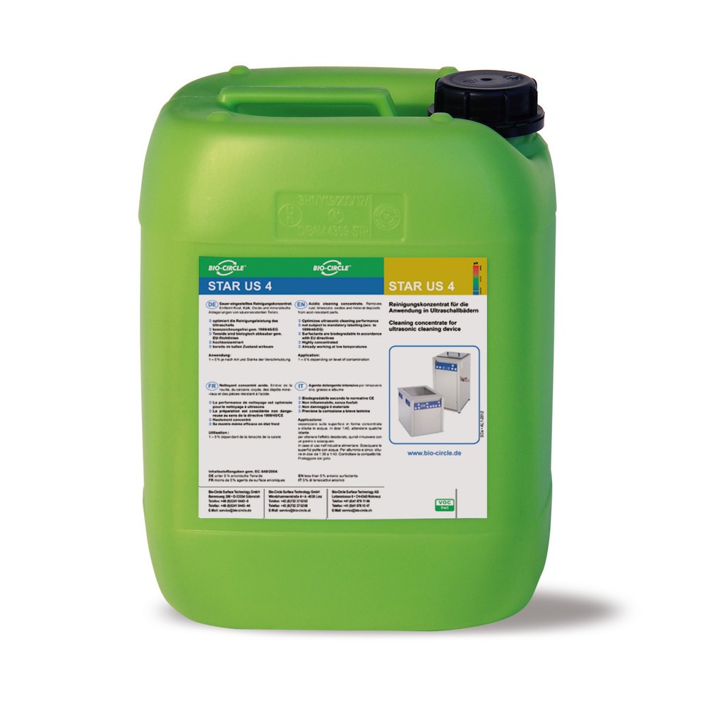 Schoonmaakvloeistof BIO-CIRCLE alkalische reiniger US STAR 4