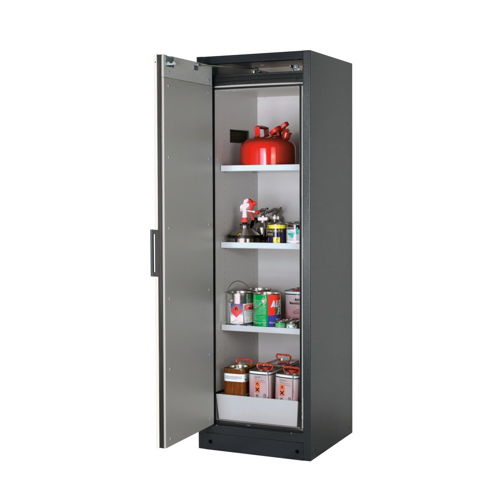 Product afbeelding: Veiligheidskast asecos® Q-PEGASUS / type 90, 3 legplanken, h x b x d 1.953 x 599 x 615 mm, zuiver wit