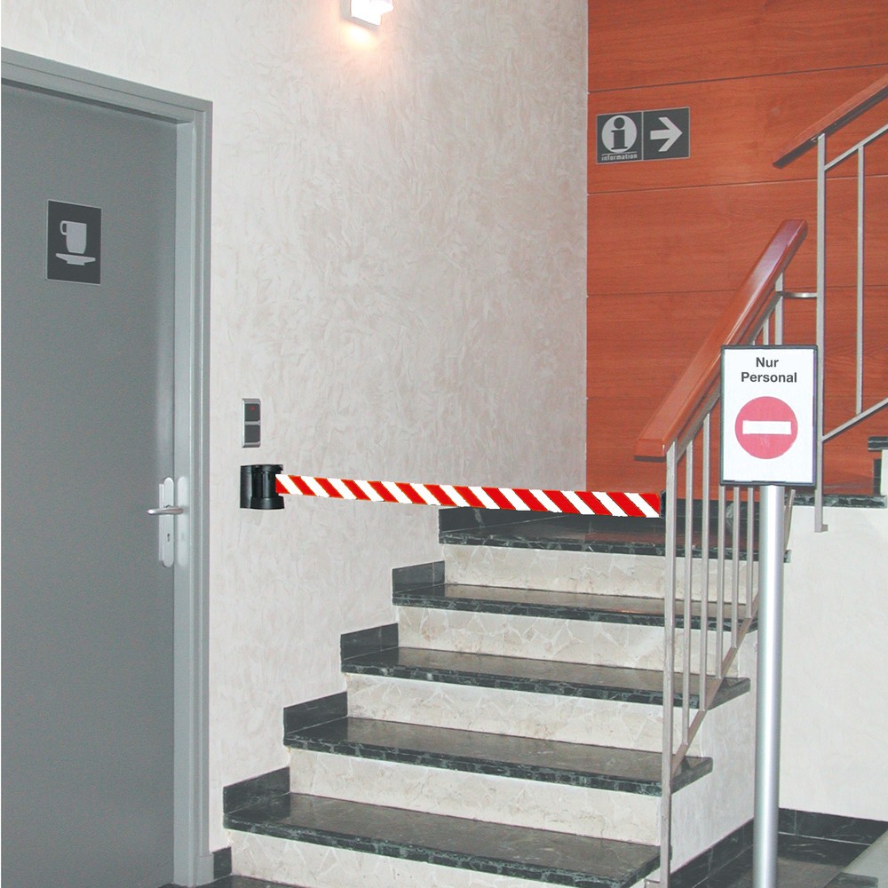 Productafbeelding nr. 2: Wandafzetband om in te haken, lengte 3 m, zwart/geel diagonaal gestreept