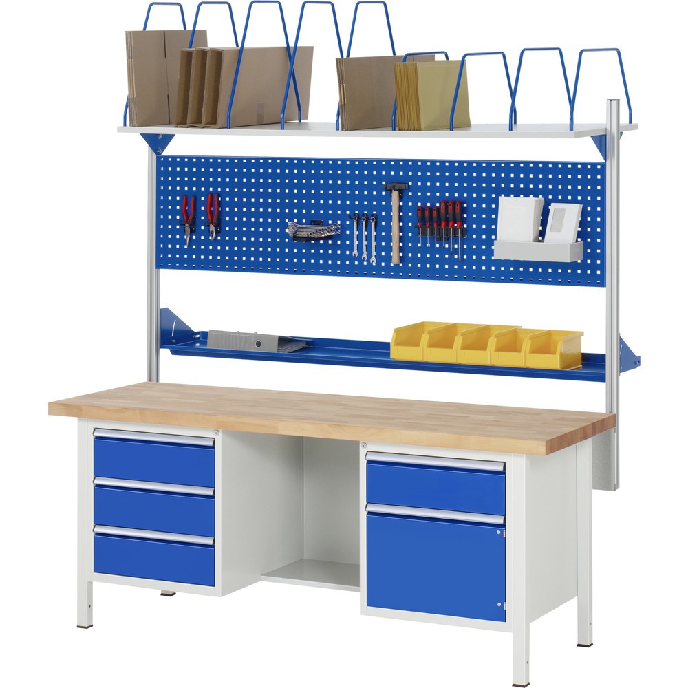 Productafbeelding nr. 5: Werkbank RAU serie 8000, 2 kasten, hxbxd 840-1.040 x 2.000 x 700 mm, 6 x voor 90% uittrekbare lades