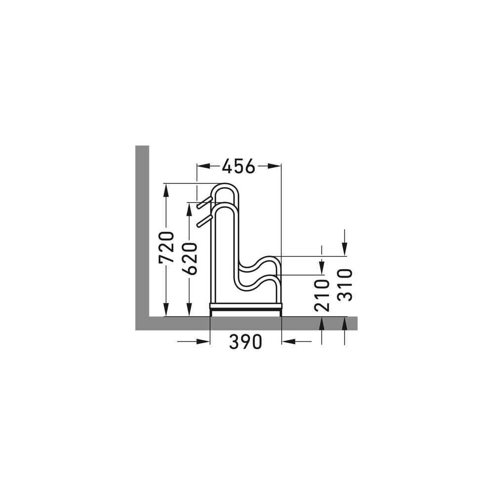 Productafbeelding nr. 6: Staand fietsenrek wsm® 4000 BR, 1-zijdig, thermisch verzinkt, wielafstand 390 mm, 4 plaatsen