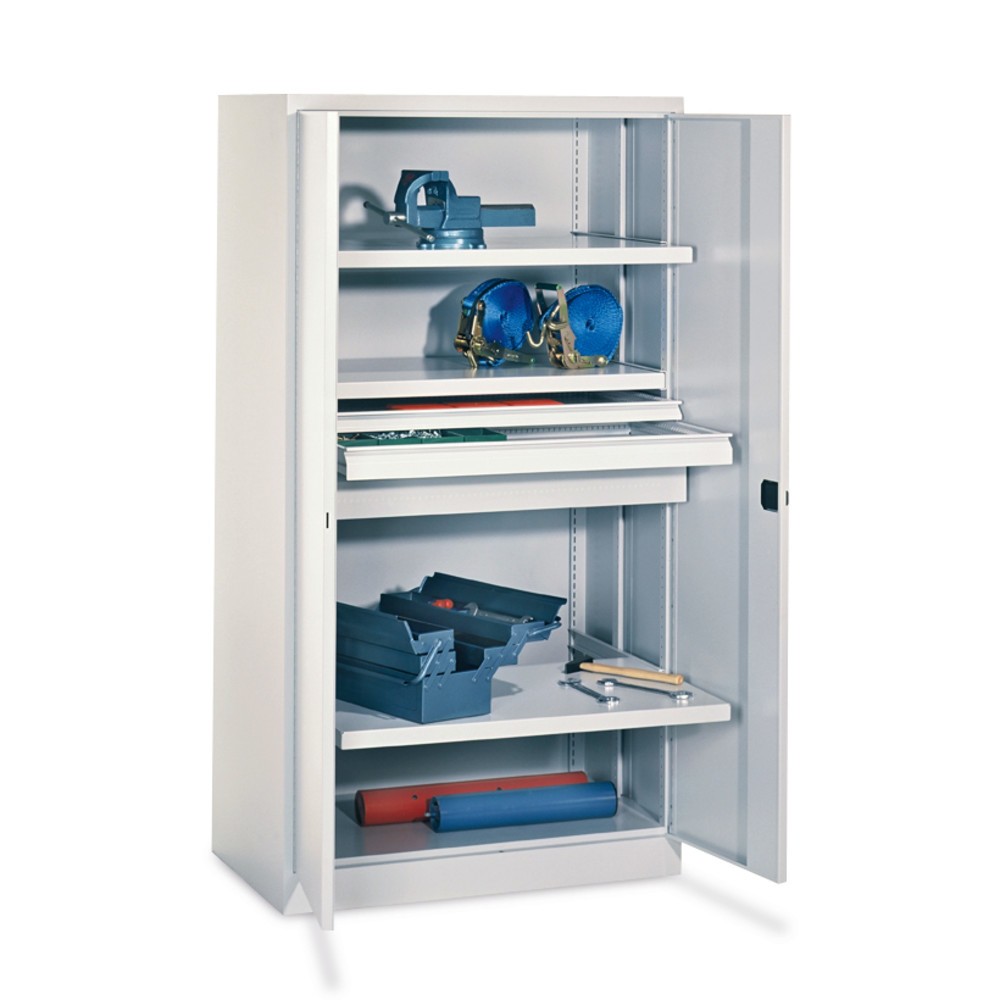 Productafbeelding nr. 4: Zwarelastkast PAVOY Premium, 3 legborden + laden 3x125 mm, gentiaanblauw, lichtgrijs